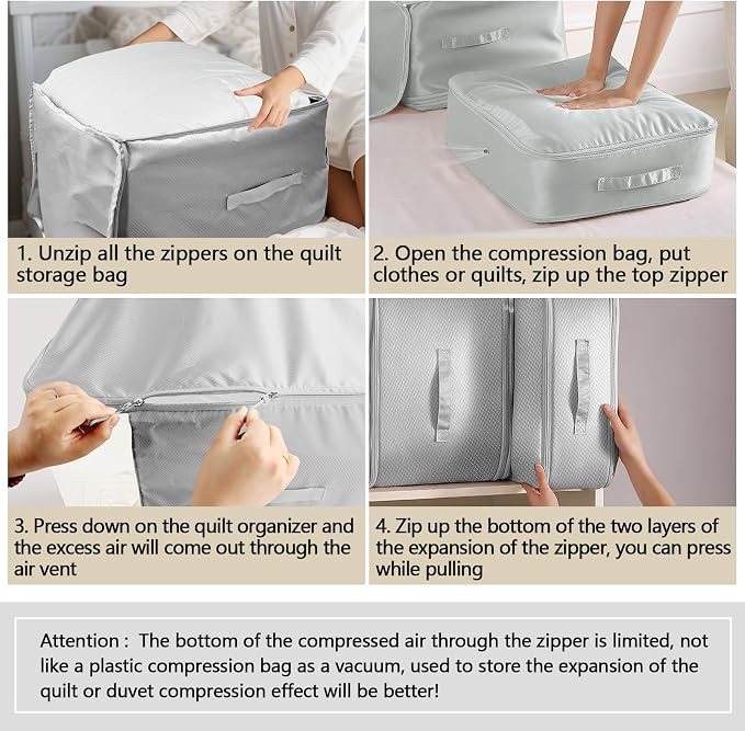 2 Pack Space Saving Comforter Storage Bag - Image 6