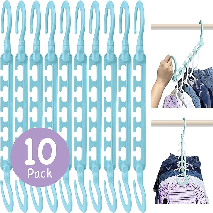 Wonder Hanger Max 10-Pack Space Saving Hangers, Reinforced Hooks Swivels 360° - Image 6
