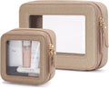 Popvibe Clear Makeup Bag Travel Cosmetic Case Transparent Toiletry Bag by POPVIBE