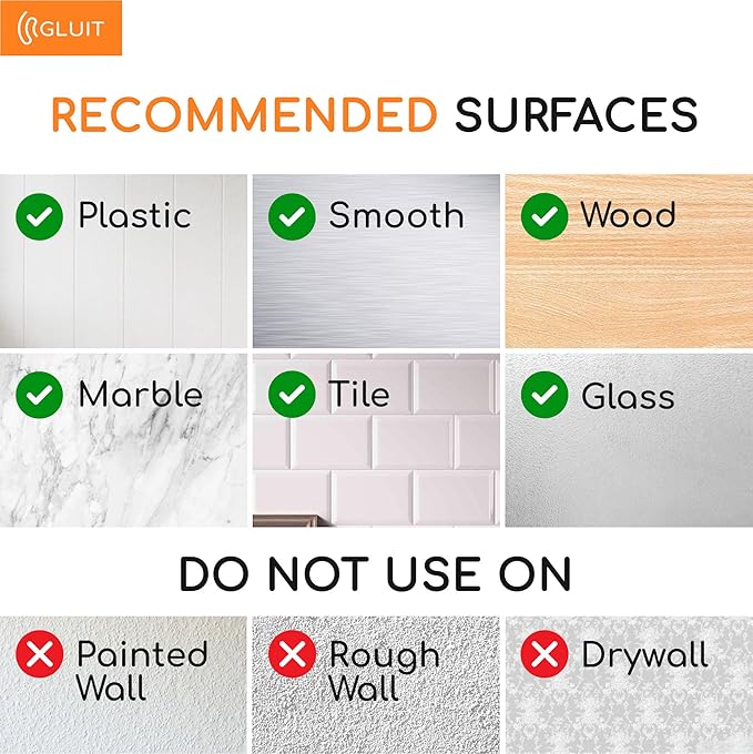 GLUIT Adhesive Wall Hooks for Hanging Heavy Duty 22 lbs Hooks for Walls No - Image 5