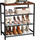 Yusong Shoe Rack Organizer, 4 Tier Industrial Shoe Storage Shelf, Narrow Sturdy by Yusong
