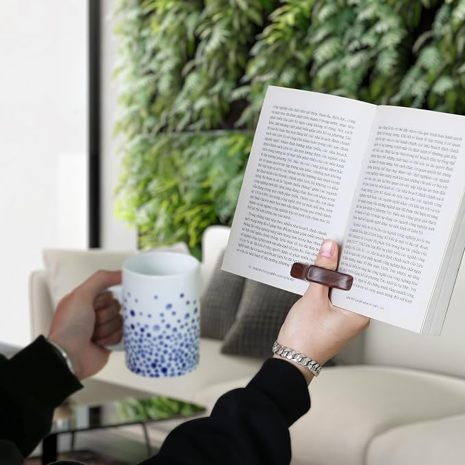 Walnut Book Page Holder, Smooth Finish Wood Book Holder - Image 6