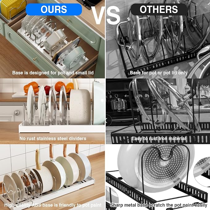 2 Pack Pots and Pans Organizer Under Cabinet - Image 5