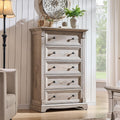 T4TREAM Farmhouse 5 Tall Drawers Dresser for Bedroom 47"H Chests of
