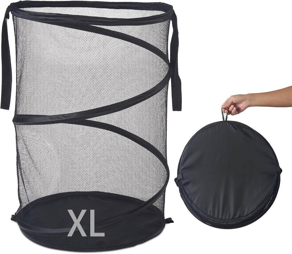 Mesh Popup Laundry Hamper 115L Foldable Laundry Basket Extra Large