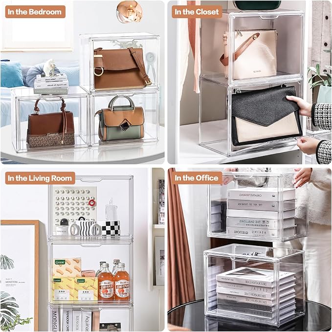 3 Packs Clear Handbag Storage Organizer - Image 6