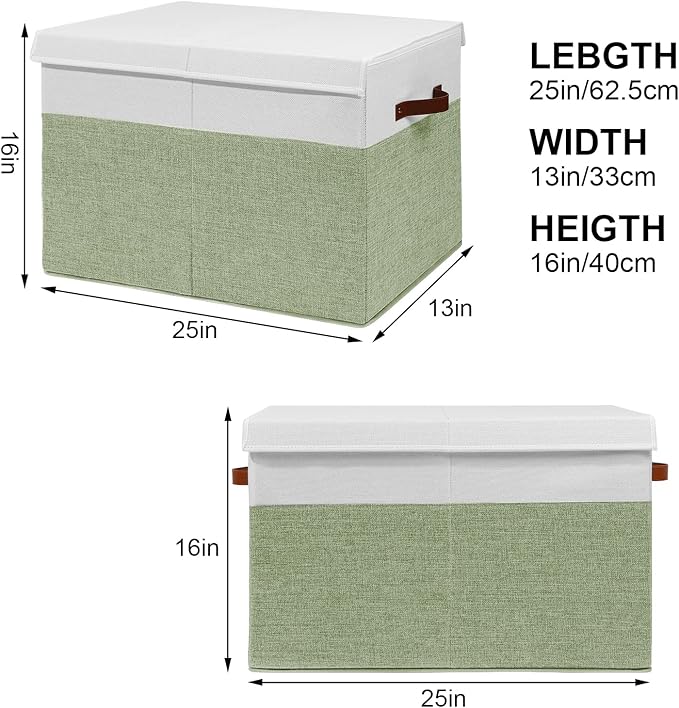 Large Toy Storage Box with Lid, Sturdy Toys Storage Chest Bin Organizer Basket - Image 4