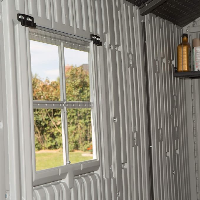 Lifetime 8 x 10 Ft Outdoor Storage Shed, Dual-Wall HDPE Construction, - Image 4
