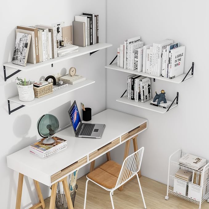 Heimlove White Deep Floating Shelves - Image 5