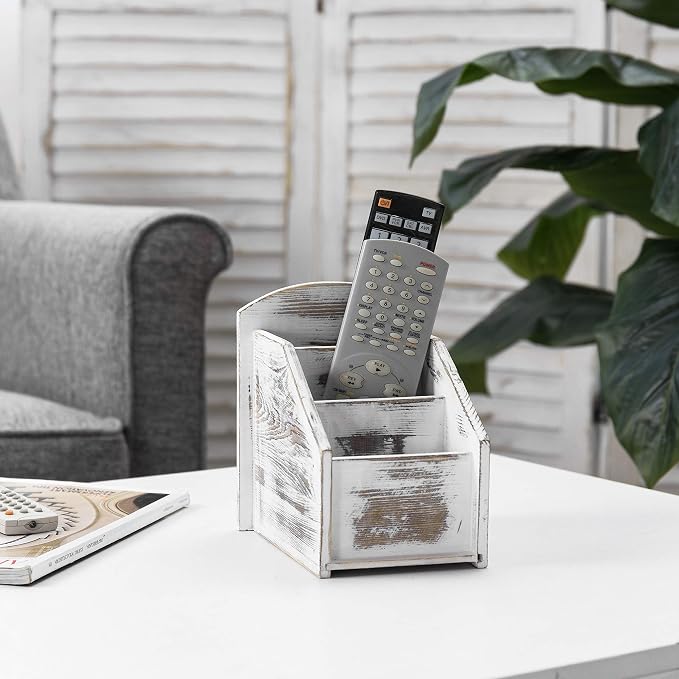 MyGift TV Remote Control Holder, Modern Farmhouse Decor, - Image 2