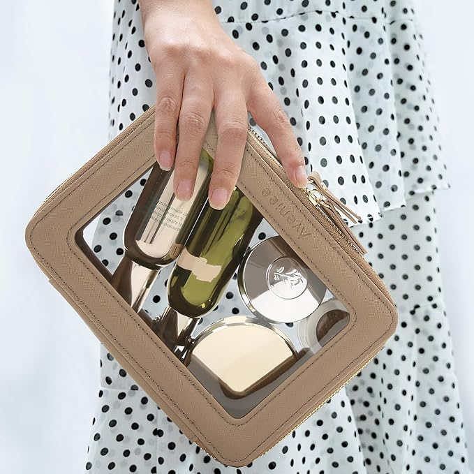 Aveniee Clear Makeup Bag Organizer, Travel Toiletry Bag Cosmetic Case - Image 2