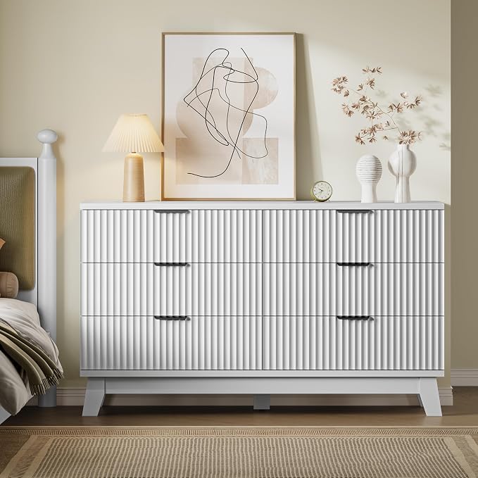 53" Long Dresser for Bedroom, 6-Drawer Dresser - Image 4