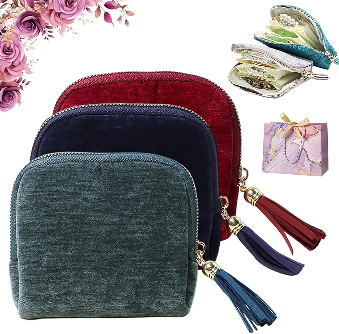 Travel Jewelry Case, Portable Jewelry Storage Bag, Compact Foldable Five by Unknown