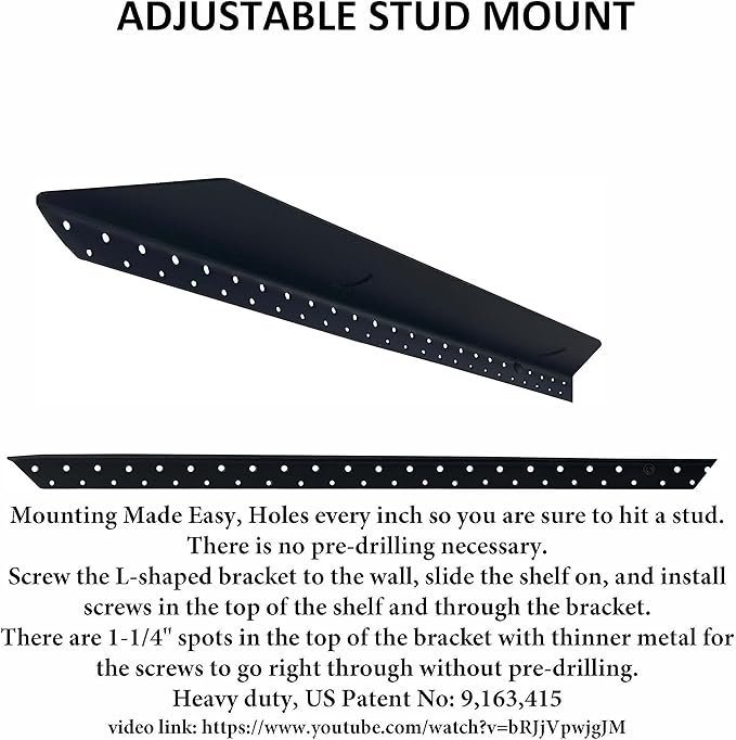 joelsantiques 54 Inch Wooden Floating Shelves - Image 5