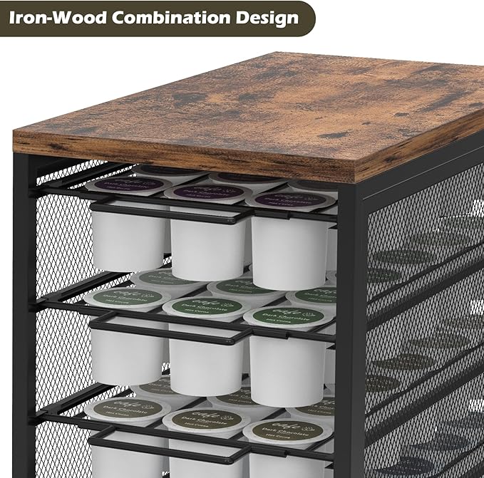 Coffee Pod Drawer for K Cups 90 Pod Pack Capacity Rack K Cups Holder Drawer - Image 6