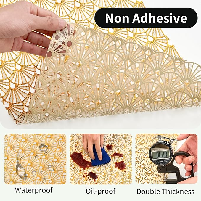 Drawer and Shelf Liner for Kitchen Cabinet: 17 in X 30 Ft Waterproof Shelf - Image 2