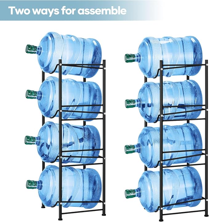 SEHERTIWY 5 Gallon Water Cooler Jug Rack, 4 Tier Detachable Water Bottle - Image 3