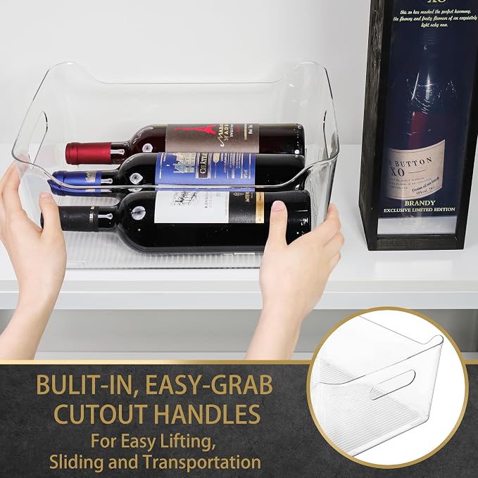 Tiawudi 2 Pack Plastic Storage Bins, Extra Large Pantry Organizer, 13.5" x 10" - Image 4