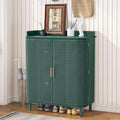ORRD Shoe Cabinet, 5 Tier Boho Wooden Shoe Storage Organizer Cabinet by ORRD