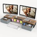 Dual Monitor Stand Riser with 2 Drawers by Mexin