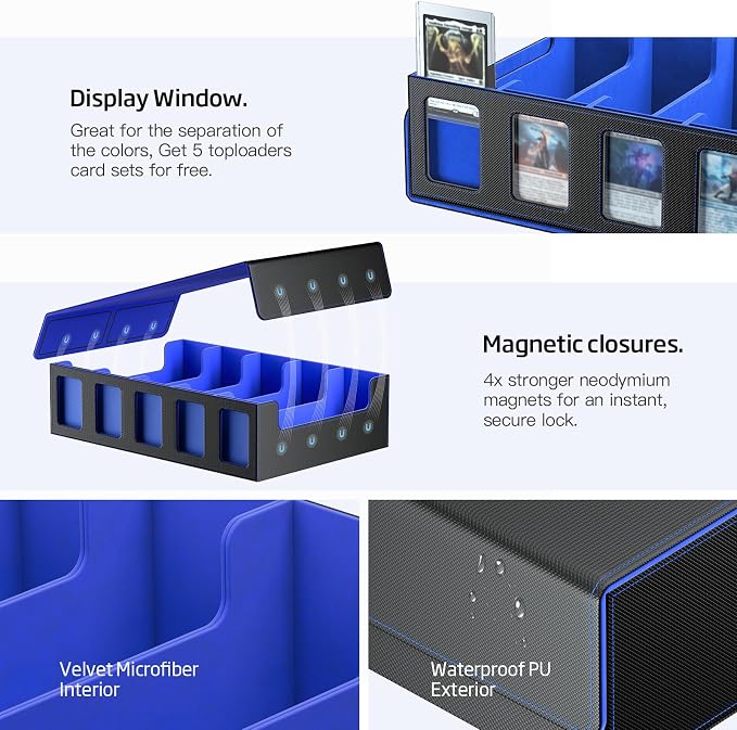 Trading Card Storage Box 5-Row 3900+ Capacity, TCG MTG Card Case - Image 5