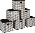 Household Essentials Foldable Fabric Storage Cubes 6-Pack – 11x11x11 Stackable by HouseholdEssentials