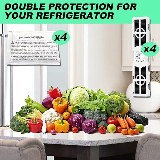 4 Pack Replacements for Frigidaire FRPAPKRF2PK FRPAPKRF Pure Air Produce Keeper - Image 7