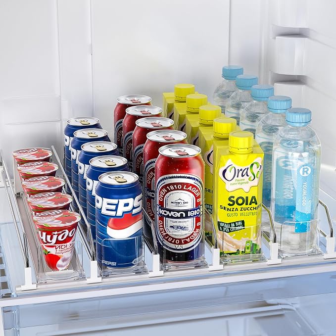 Soda Can Dispenser for Refrigerator, Self-Pushing Drink Organizer for Fridge - Image 7