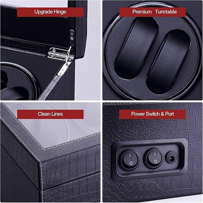 Watch Winder for Automatic Watches, Ultra Quiet Motor, 4 Automatic Watches and - Image 7