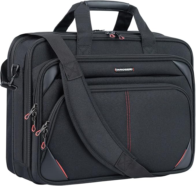 KROSER Laptop Bag 15.6 Inch Briefcase Messenger Bag Water Repellent Computer by KROSER