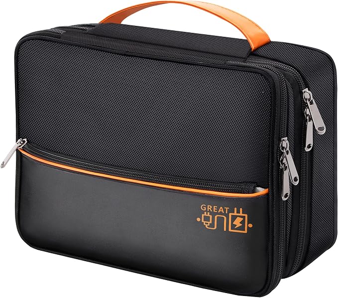 SELLYFELLY Electronics Travel Organizer, Double Layer Cable Organizer Bag - Image 8