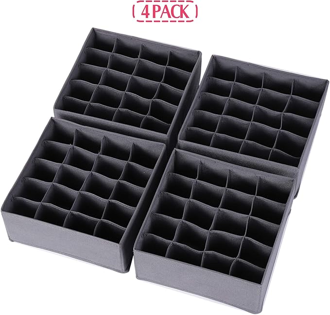 DIOMMELL 4 Pack Foldable Cloth Storage Box Closet Dresser Drawer Organizer - Image 7