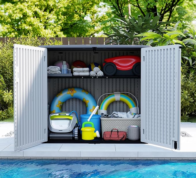 HOMSPARK Storage Shed Weather Resistance, Horizontal Storage Shed - Image 5