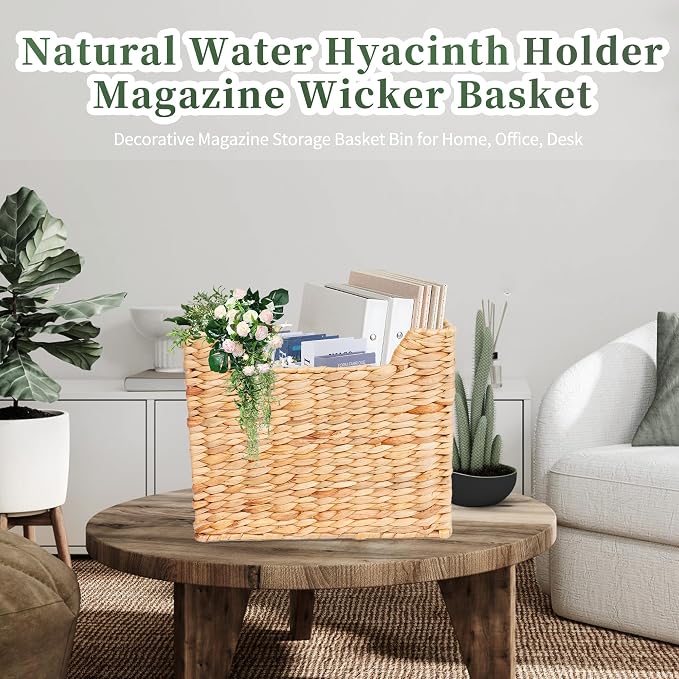 Magazines Holders, Handwoven Magazine Basket - Image 7