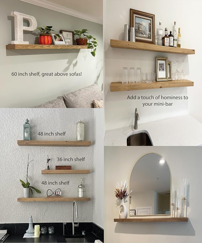 joelsantiques 42 Inch Wooden Floating Shelves - Image 6