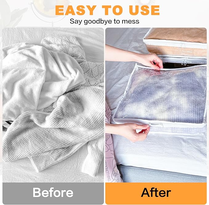 Clear Zippered Storage Bags Plastic Sweater Storage Bags - Image 5