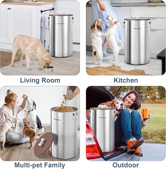 35 Lbs Stainless Steel Dog Food Storage Container - Image 5