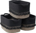 3 Pack Storage Basket for Shelves, Boho Cotton Rope Storage Bins by Degeyoyo