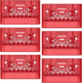 Heavy Duty Plastic Storage Milk Crates, Stackable Utility Organizer Bins by Unknown