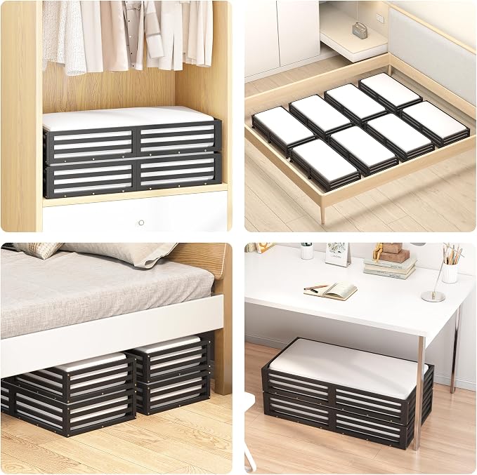 Wisuce Bamboo Under Bed Storage Containers- Underbed Organizer - Image 6