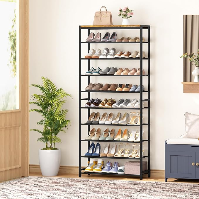 HOMEFORT 10 Tiers Shoe Rack Organizer, Shoe Rack - Image 5