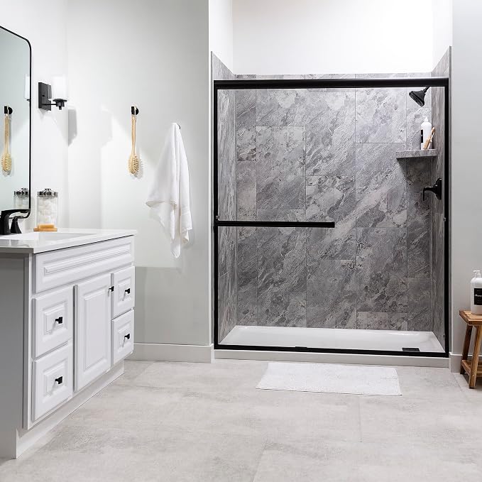 Palisade Vinyl Waterproof Corner Shower Shelf in Silver Lake - Image 8