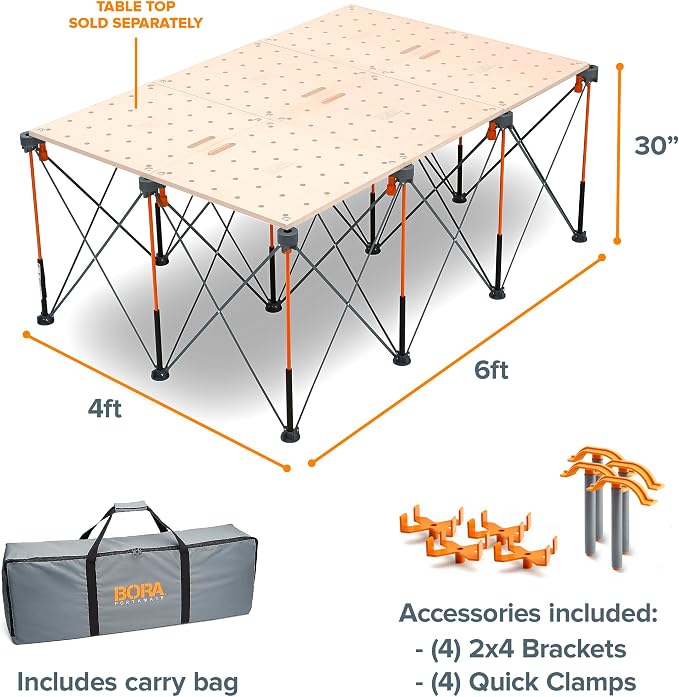 BORA Centipede CK12S 30 inch height Portable Work Stand, Includes 4 X-Cups - Image 3