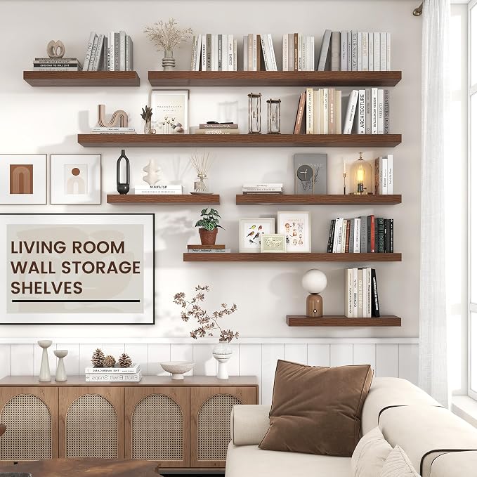 Floating Shelves for Wall, Engineered Wood Wall Shelves - Image 2