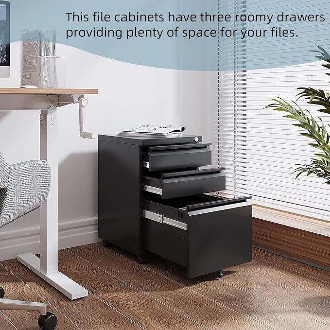 Filing Cabinets for Home Office, Mobile File Cabinet - Image 9
