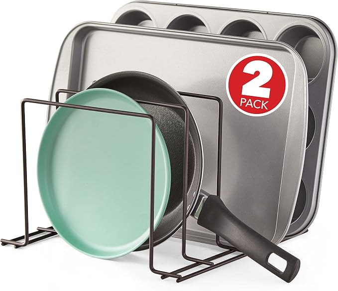 Stock Your Home Bronze Steel Baking Pan Organizer Rack by StockYourHome