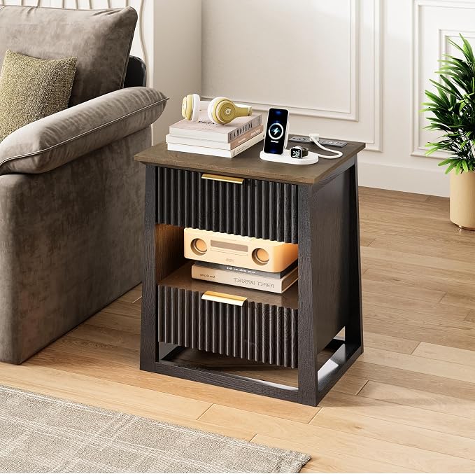 HIFYOBRO Fluted Nightstands Set of 2 - Image 8
