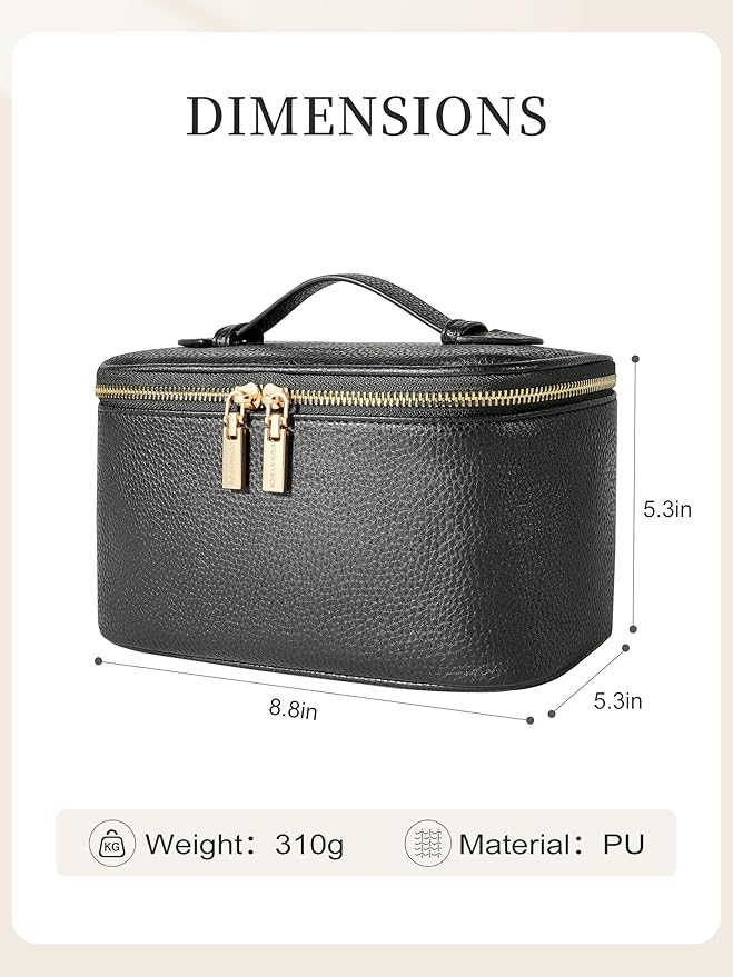 Cosmetic Bag, ROWNYEON Makeup Bag, Portable Makeup Train Case, Travel Toiletry - Image 5