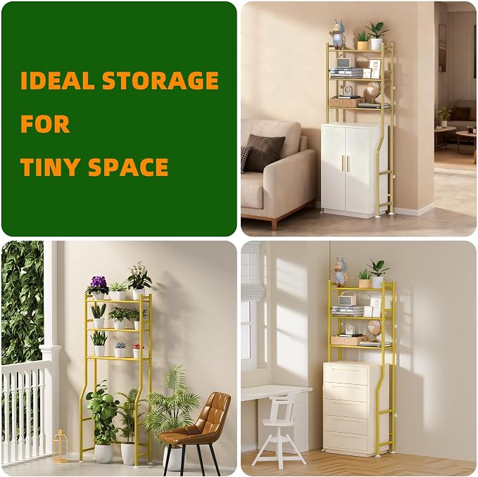 3-Tier Over The Toilet Storage, Space Saver Metal Bathroom Shelves, - Image 6