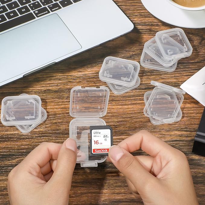 NUOMI 15Pcs SD/SDHC Memory Card Case Holder, Standard SD Plastic Storage Boxes - Image 4